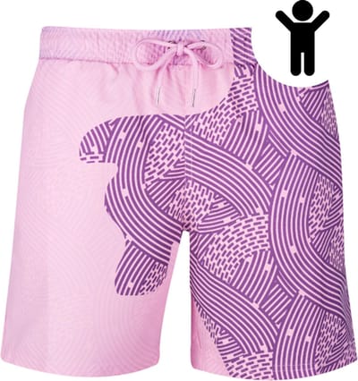 SEA'SONS - Zwembroek Jongens - Kleurveranderend - Sneldrogend - Paars - Maat 128/134 (SEASONS - Kleur veranderend)