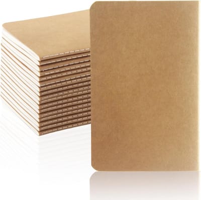 SnelShoppen - Notitieboek A6 Set van 18 Stuks, Lijnnotitieboekje 60 Pagina's, Klein Schrijfboekje, Handzaam Notepad voor Schrijven, Schetsboek voor Th