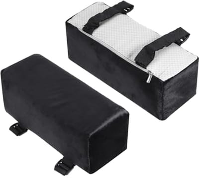 Bureaustoel Armleuning Kussens - 2 Stuks Zwart - Geheugenschuim, Comfortabel en Antislip