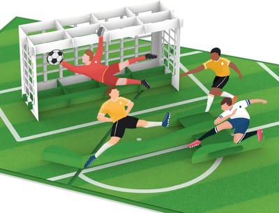 3D Pop-up Verjaardagskaart Voetbal - Magische Kaart voor Voetballers en Fans