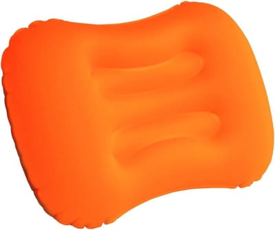 Opblaasbaar Campingkussen - Reiskussen Luchtkussen - Comfortabel Slapen Buiten - Ultralicht Ergonomisch Ontwerp - 85 Gram - Oranje