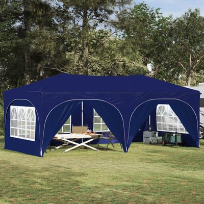 vidaXL - Pop-up - Feesttent - 575 - x - 288 - x - 245 - cm - Blauw - Oxford - Stof