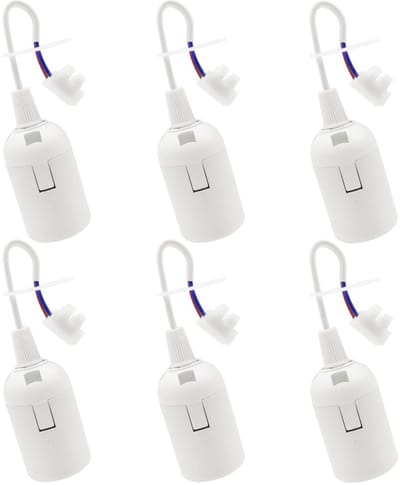 EXCITAT 6 stuks - Lamphouder - E27-lamphouder - Bouwfitting - Geschikt voor doe-het-zelf kroonluchter, decoratie woonkamer, eetkamer, keuken