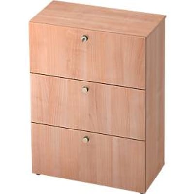 TOPAS LINE dossierkast, 3 dossierhoogtes, met volledig uittrekbare lade, notendecor/noten decor