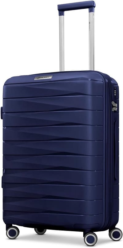 Harde Koffer - Reiskoffer Trolley - Vakantie Bagage - TSA Slot - 65 cm - Donkerblauw