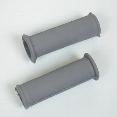 Paire de poignées grise Ø22/24mm 100mm pour mobylette Neuf cyclo cyclomoteur