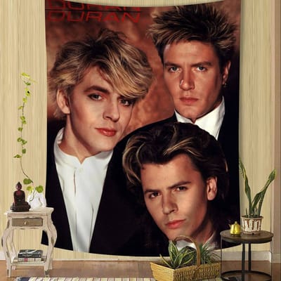 D-Duran Duran Muziekband Anime Wandkleed Hippie Bloemen Wandtapijten Slaapkamer Decoratie Wanddecoratie Huisdecoratie 70x95cm