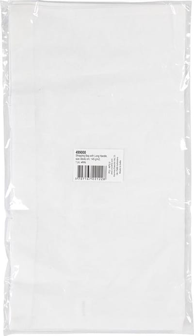 Tas met lang hengsel, afm 38x42 cm, 130 gr, wit, 1 stuk