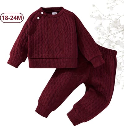 Livano Babykleding - Romper Baby - Winterpak Jongens & meisjes- Pakje - 18-24 Maanden - Rood