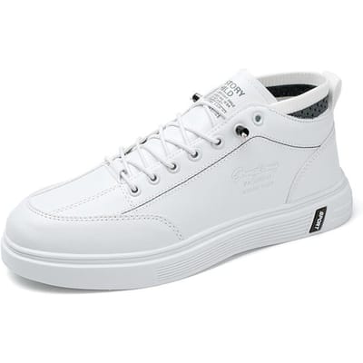Chaussures de Sport pour Hommes Chaussures de Mode Décontractées en Cuir pour Hommes Chaussures de Conduite Chaussures Plates de Marche Été Nouvelle Tendance Chaussures Décontractées pour Hommes 41 blanc