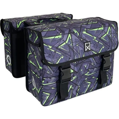 Willex - Dubbele Fietstas - ECO print - Urban - 34L - Universele Bevestiging -