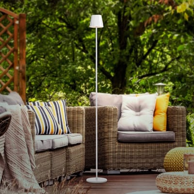 JUST LIGHT. GmbH JUST LIGHT. Euria LED vloerlamp, wit, ijzer, IP54