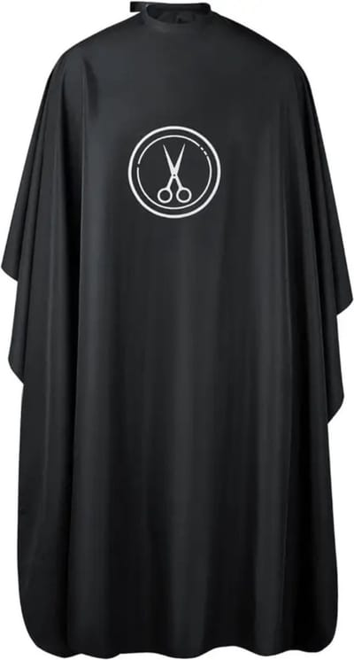 Bovista Baardschort - Beard Bib - Scheerschort - Baard Cape - Kappersmantel - Kapmantel - Zwart