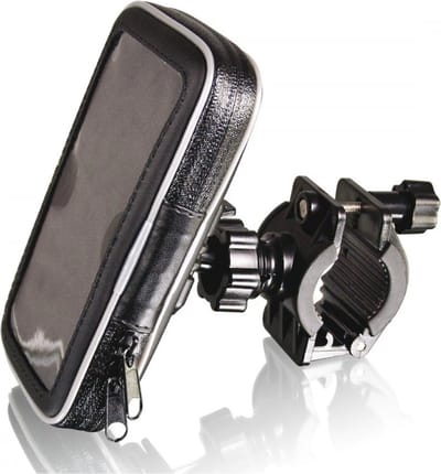 Fontastic HAUNFHSET-7 Telefoonhouder fiets + beschermende tas - Spatwaterdichte 360 graden rotatie - Zwart