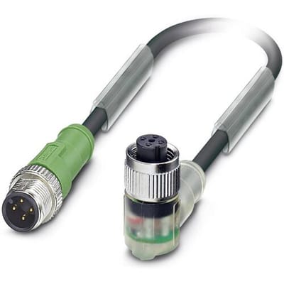 Phoenix Contact 1668535 Sensor/actuator connector, geassembleerd M12 Aantal polen (sensoren): 4 Stekker, recht, Bus, haaks 1.50 m 1 stuk(s)