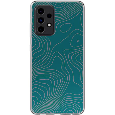 imoshion Hoesje - Geschikt voor Samsung Galaxy A52 (4G) / A52s / A52 (5G) - Design hoesje - Topo Turquoise