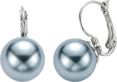 Behave - Oorbellen met glasparel hanger - Klassieke stijl - 14 mm parel