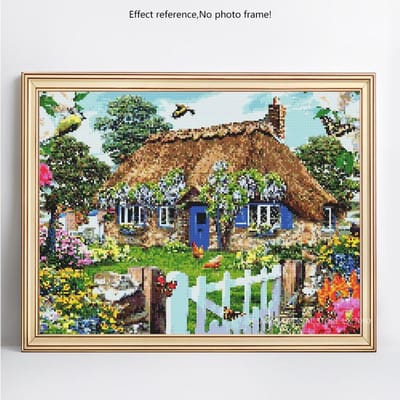 5D DIY Diamond Painting Scenic Volledige Ronde Borduurverkoop Strass Foto Diamant 20X30 beige