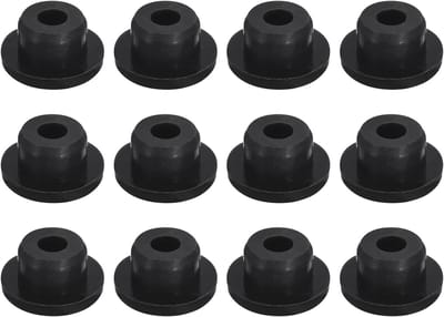 6 Stuks Zwarte Gatenstoppen Rubber Afdichting voor Buisdiameter 17mm