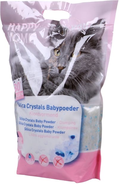 Happy Home Kattenbakvulling Silicagel Met Babypoeder - Kattenbakvulling - 5 l 1.9 kg