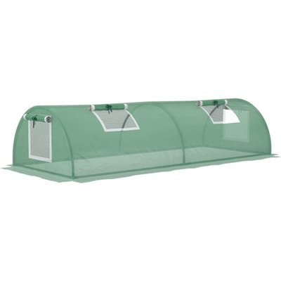 4goodz Foliekas tunnelkas met gaasvenster 200x80x45 cm - Groen
