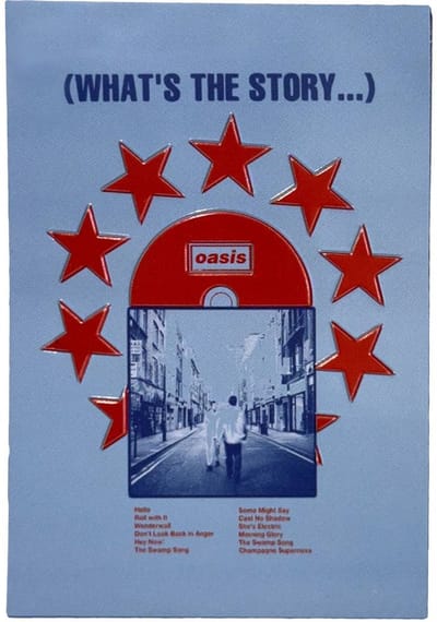 Oasis - What's The Story CD Koelkastmagneet - Blauw/Rood