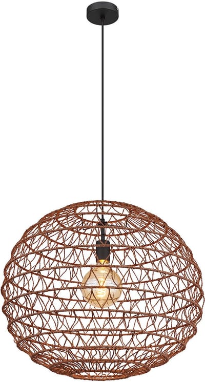 Globo - hanglamp - Senni - bruin - metaal - Ø 59cm - E27 - 15689H2B