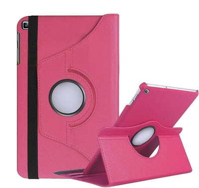Hoesje - Geschikt voor Samsung Galaxy Tab A 10.1 (2019) - 360 Graden Hoes - Draaibare Hard Cover Case - Tablethoes Draaibaar - Donkerroze