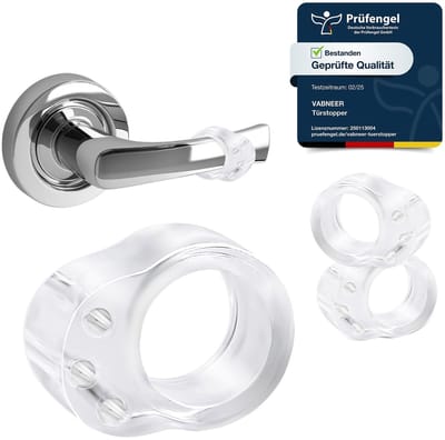 Dailygoods- Deurstopper Transparant - Deurvastzetter - Deurstoppers voor Binnen - Deurwig - Deurklink Bescherming - Set van 10 - Deurbuffer