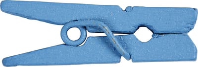 Mini wasknijpers, L: 25 mm, B: 3 mm, blauw, 36 stuk/ 1 doos