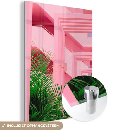 MuchoWow® Glasschilderij 30x40 cm - Schilderij acrylglas - Zomer - Planten - Tuin - Foto op glas - Schilderijen