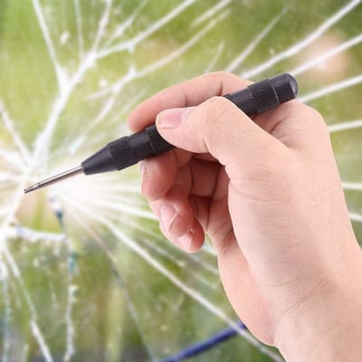 Automatische perforator van hout voor metaal, zwart, 130 mm, automatisch en precies in het midden