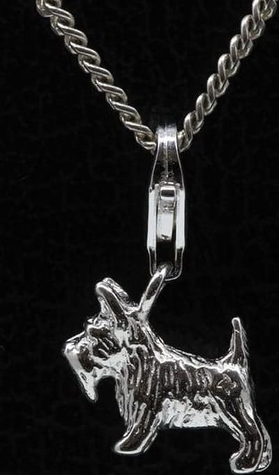 Zilveren Terrier hanger én bedel