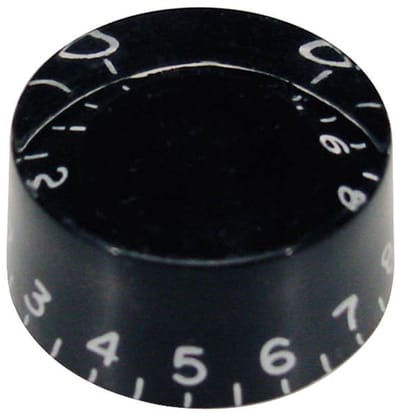 Boston KB-114 Transparante Zwart Speed Knop voor Inch Pot Shaft