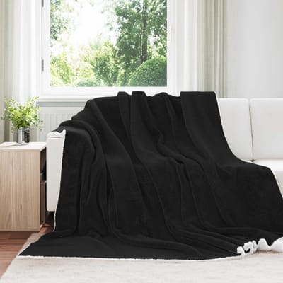 vidaXL - plaid - Zwart - 220 - x - 240 - cm - 2.67 - kg - Fleece