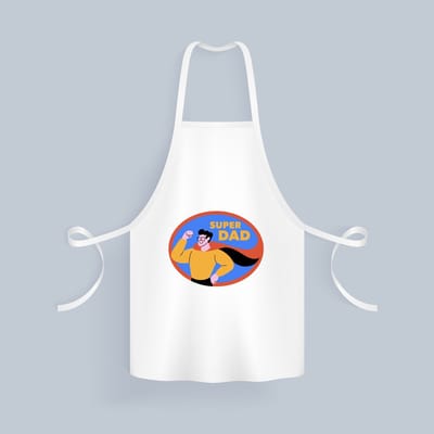 Akyol - super dad Keukenschort - Vader - papa - vaderdag - cadeau - verjaardag - kado - 82 bij 71 cm