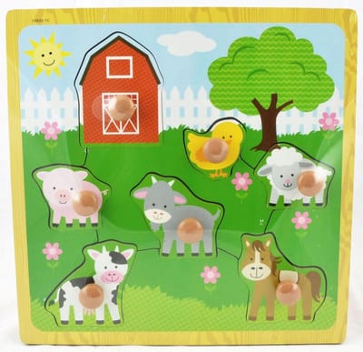 Easy grab houten puzzel - asst 6 st.