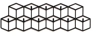 Decorizzly Geometric - Wandkledinghanger - 9 Haken - Staal