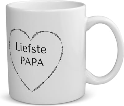 Akyol - liefste papa koffiemok - theemok - Vader - de liefste papa - vader cadeautjes - vaderdag - verjaardag - geschenk - kado - vader artikelen - 350 ML inhoud