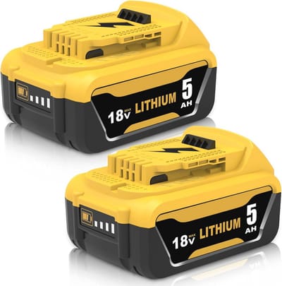 2x 5000 mAh Vervangende Accu 18V voor Diverse Gereedschappen met LED-display