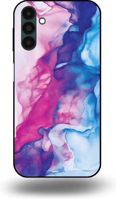 Smartphonica Telefoonhoesje Geschikt voor Samsung Galaxy A04s met Roze Blauw Marmer Opdruk - TPU Backcover Case Rose Blue Marble Design geschikt voor Samsung Galaxy A04s