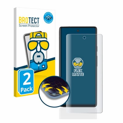 BROTECT - Screenprotector voor Google Pixel 6a - Folie Beschermfolie matte volledig dekking 2 Stuks