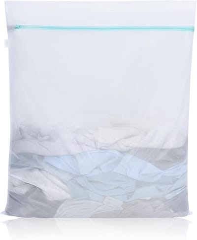 Groot wasnet 70 x 90 cm, extra grote waszak met ritssluiting voor wasmachine, herbruikbare reiswaszakken en wasgoed bescherming