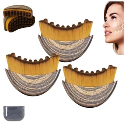 Daity 3-pack gezichtsborstels voor lymfedrainage - masseer het gezicht - de kin en de kaaklijn om contouren te vormen.
