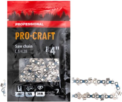 Procraft L.1/4.28 zaagketting 4" (100 mm) 1/4" 1,1 mm 28 TG - voor kettingzaag