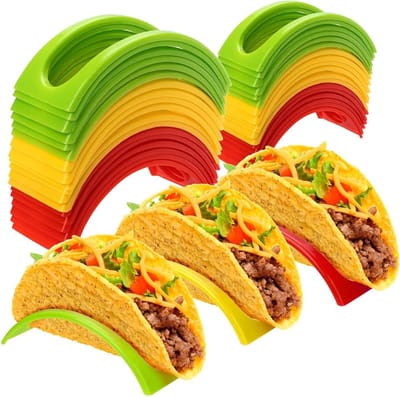 Taco Houder Standaard - Set van 12 - Hard Plastic Taco Rek - Voor Thuis en Restaurant