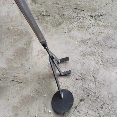 Onkruidtrekker Handmatig - Wortelverwijderaar Hefboom - Onkruid Verwijderen - Gekartelde Kop - 103 cm - Grijs
