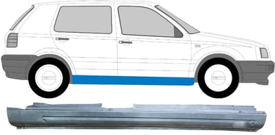 Volledige dorpel voor Volkswagen Golf 3 1991-1998 / Rechts