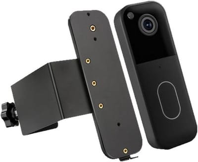 Deurbel houder - Camera bevestiging - Veilige woning - Installatie zonder boren - 135 x 6 x 5 cm - Zwart