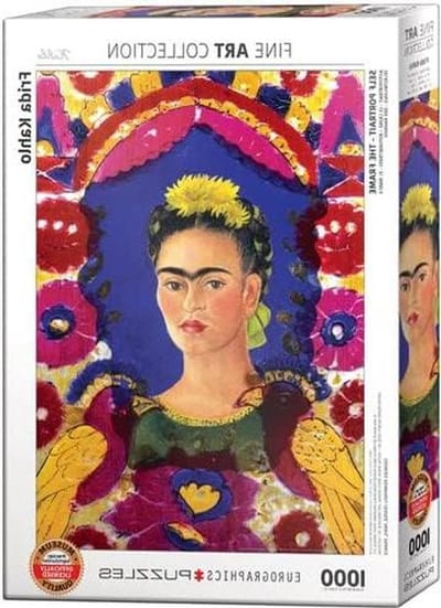 Frida Kahlo Puzzel - Legpuzzel Kunstpuzzel - Ontspannen Tijdverdrijf - Zelfportret met Vogels - 68x48 cm - Multicolor